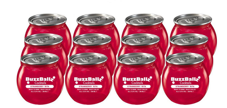 BuzzBallz Cocktails | Strawberry Rita | Multipack x12 | 200ml