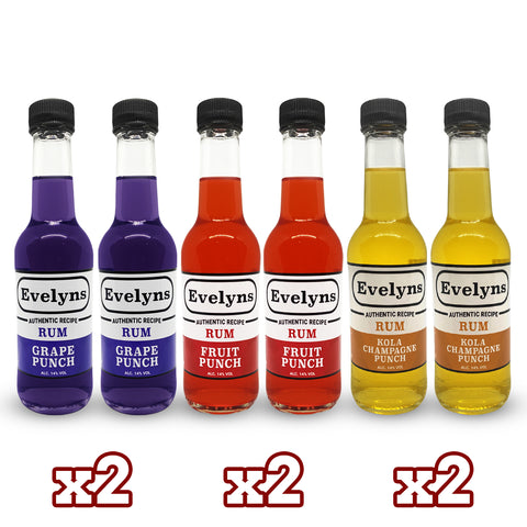 Evelyns Rum Punch | Trio Mix | 15% Vol | X6 Bottles